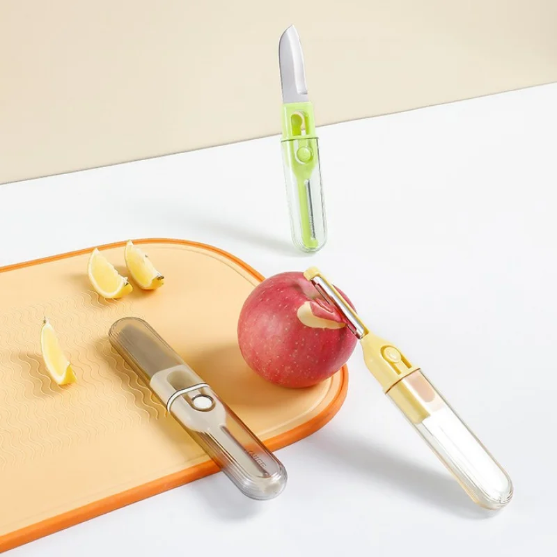 Fruit Knife Peeler Multi-Functional Household Folding Portable Two-in-One