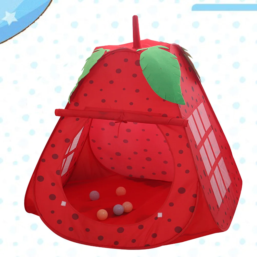 

Tent Strawberry Kids Toddlers Playhouse Tent Foldable Portable Castle Play Tent Indoor Outdoor Play Tent Houses and habitats