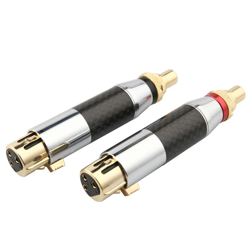 

Speaker Terminal XLR To RCA Female Male Adapter Connector 3 Pin Audio Converters DIY Microphone Balance Cable Gold Plated