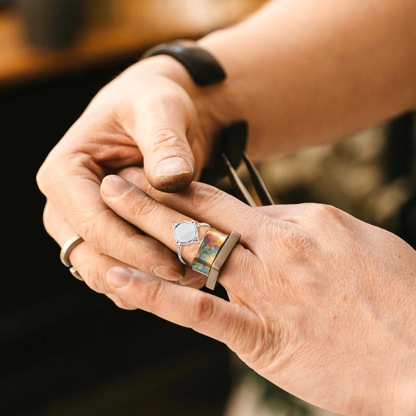 6 шт. овальные кольца детали заготовки держатель для ювелирных изделий основа