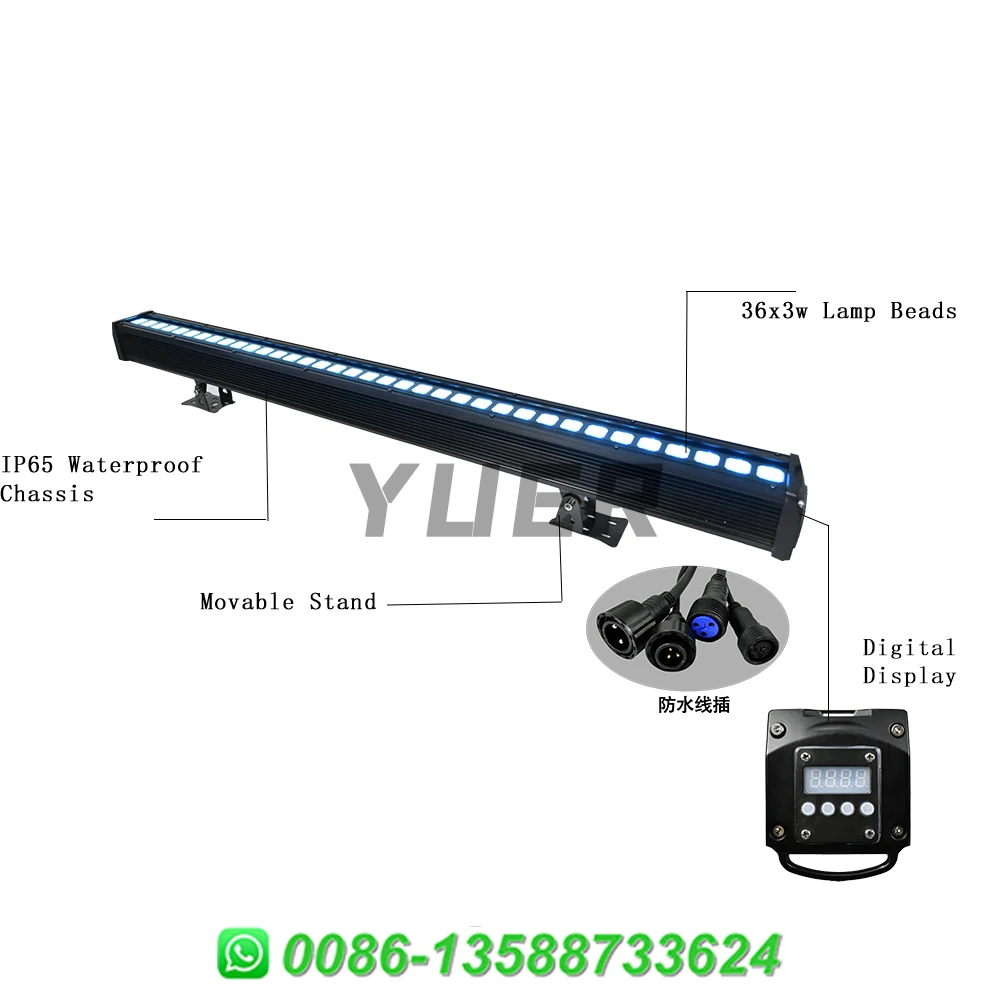 Новый 36x3W RGB 3 в 1 светодиодный Водонепроницаемый стробоскоп для стен квадратный