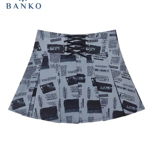 Streetwear Mall Goth Jupe Women Harajuku Y2k E-girl High Waist Bandage Mini Skirt Summer Dark Gothic