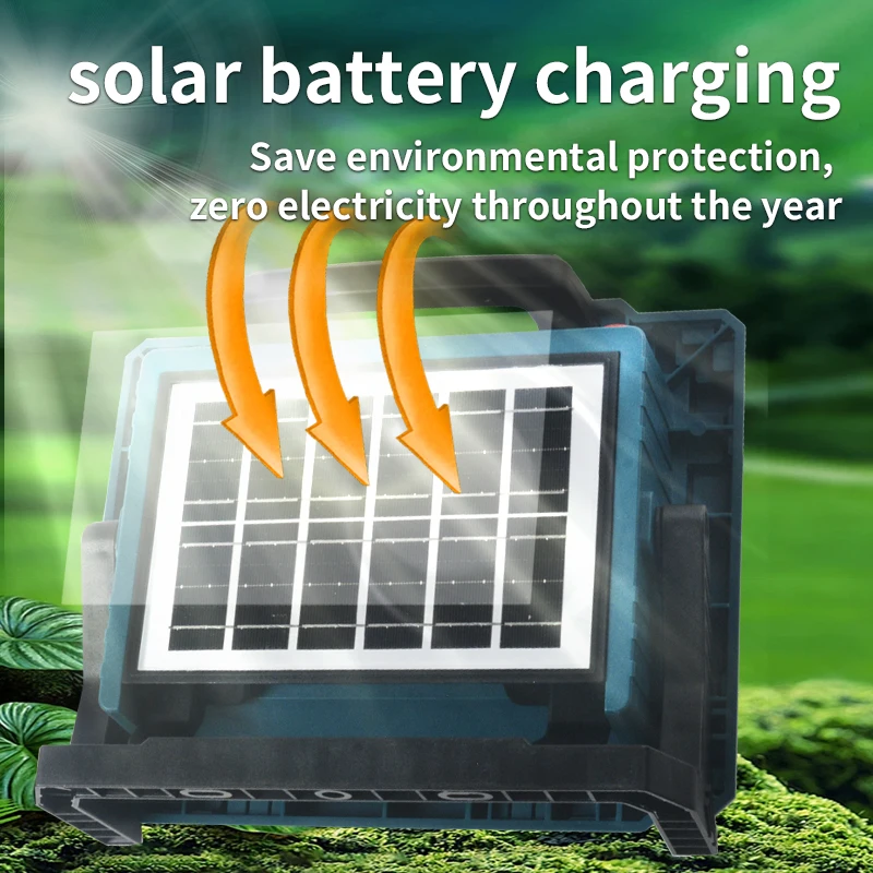 Многофункциональный прожектор на солнечной батарее яркий портативный двойной