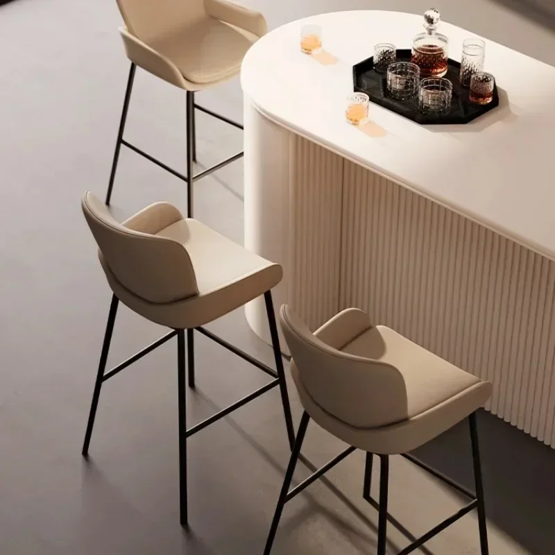 Барный стул Gabello Cucina Alto металлический кожаный
