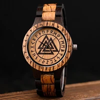 zegarek meski bobobird vegvisir wooden watch men women runic circle wristwatches with golden helm of awe timepiece luminous hand