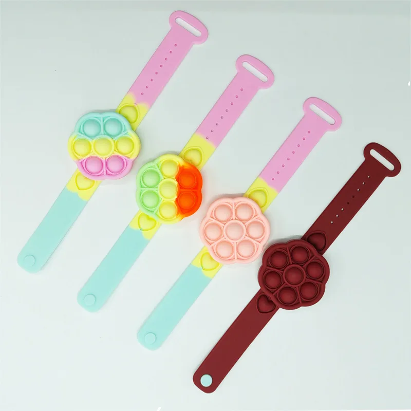 

Rotating Bracelet Pop Fidget Toys Kids Girls Bubble Squishy Simple Dimple Sensory Special Need Its Antistress Stress Relief New