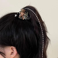 fashion hair barrette claw type exquisite mini lady hair clip claw ponytail grip hairpin