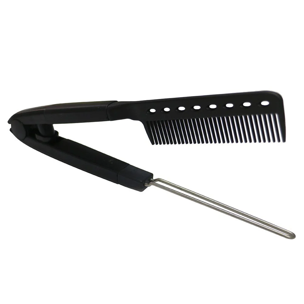 

Comb Hair Straight Straightening Black Iron Brush No Heat V Shaped Straightener Your Simple Stylist