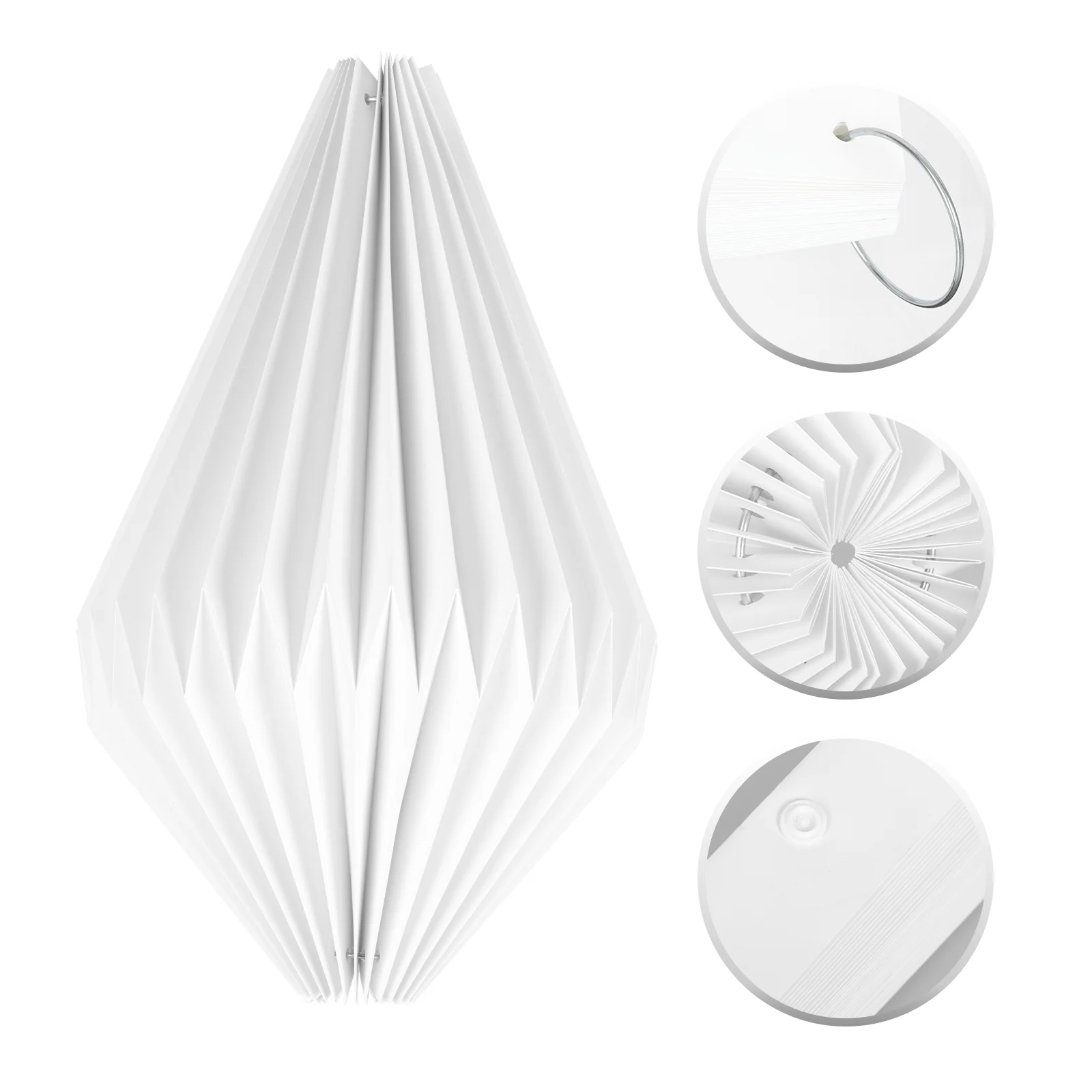 

Lampshade Bar Light Cover Vintage Paper Ceiling Decorative White Chic Accessory Nordic Style