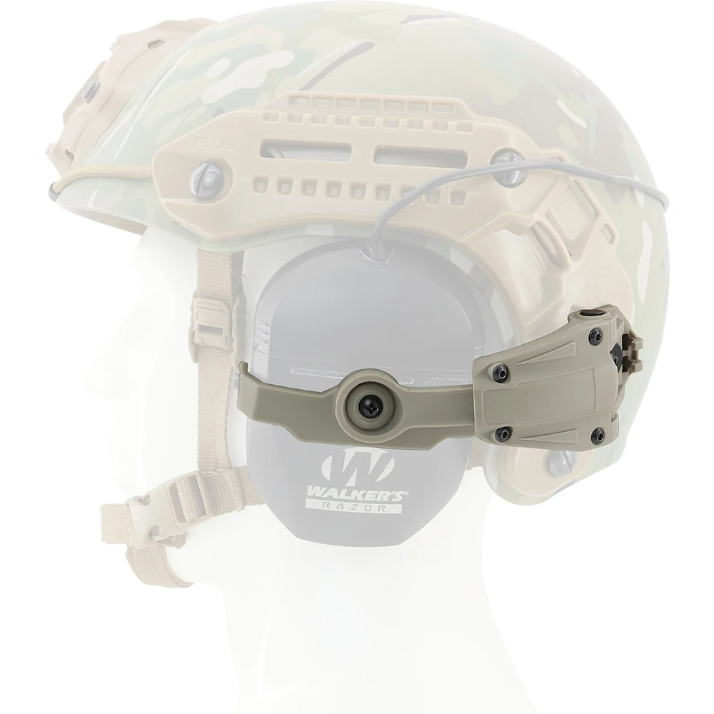 Tactical Headset Adapter M-LOK Helmet Rail Mount Compatible with Walker's Razor Slim Hearing Protection Electronic Earmuffs