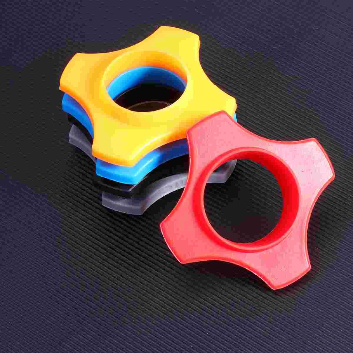 

5pcs Microphone Silicone Stand Skidproof Circle Mic Anti-slip Ring KTV Replacement (Orange Blue Black Gray and Red One for