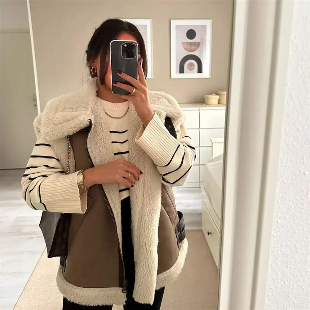 Новинка 2023 осень/зима женская новая модная повседневная майка-поло на молнии с