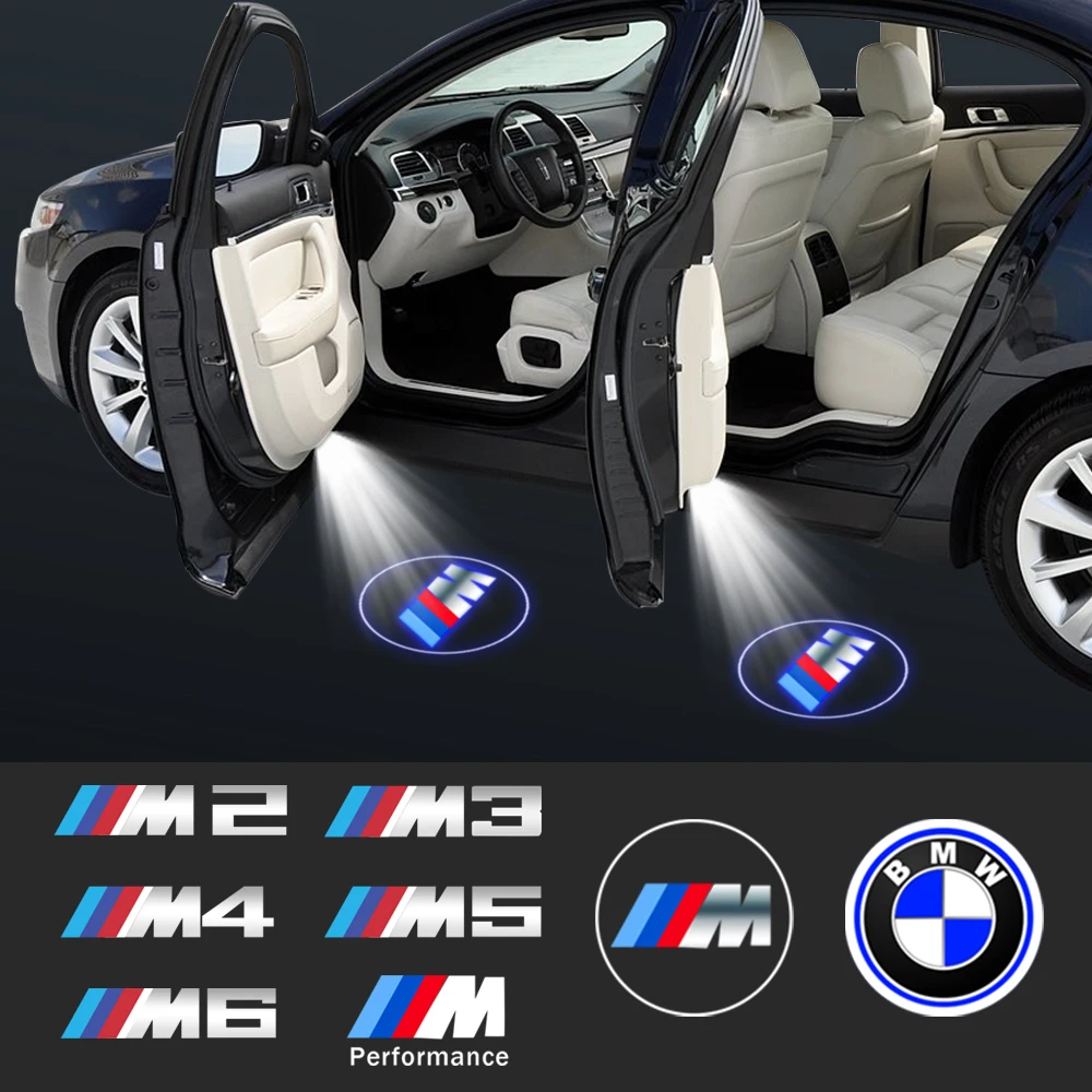 Светодиодный лазерный проектор для двери автомобиля, HD проектор для M Performance M2 M3 M4 M5 M6 E46 E90 E60 F10 F30 E39 E36 F20 X2 F48, 2 шт.