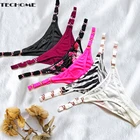 Пикантные европейские и американские металлические ледяные шелковые трусики, женские спортивные стринги, стринги с заниженной талией, стринги с высокой вилкой, стринги для ягодиц