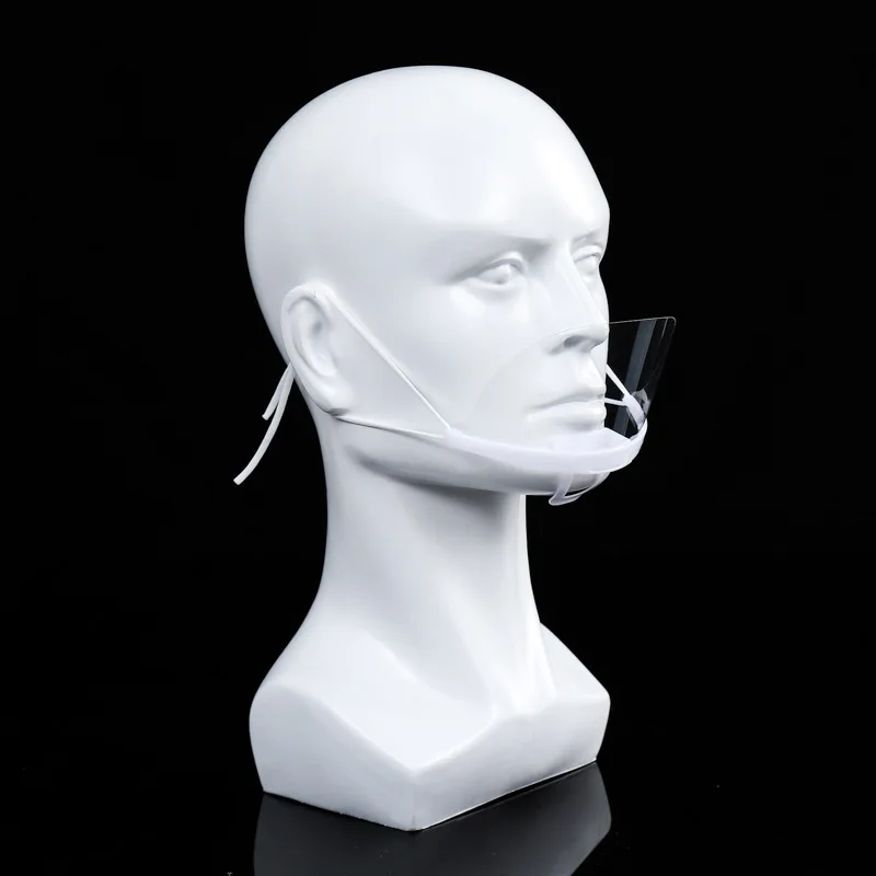 

1/2 шт. Пластик прозрачная маска подходит для ресторанов и супермаркетов для предотвращения слюны Анти-туман прозрачные линзы зубные татуир...