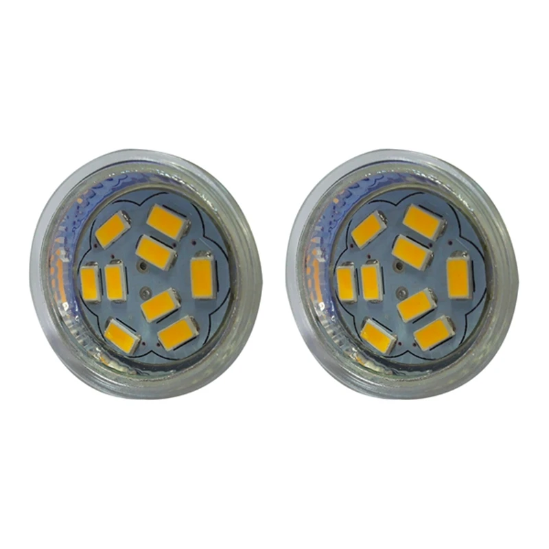 

2X 4W GU4(MR11) LED Spotlight MR11 9 SMD 5730 430 Lm DC 12V, Warm White