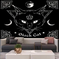 cat home decor tapestry macrame banner flag wall art posters wall hanging boho decor hippie witchcraft tapestry wall stickers c3