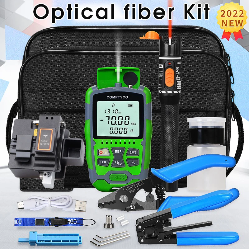 Набор инструментов для оптического волокна с SX-Black Fiber Cleaver -70 + 10 дБм/-50 + 26 дБм 3 в 1 Мини оптический измеритель мощности 10 мВт Визуальный дефектоскоп