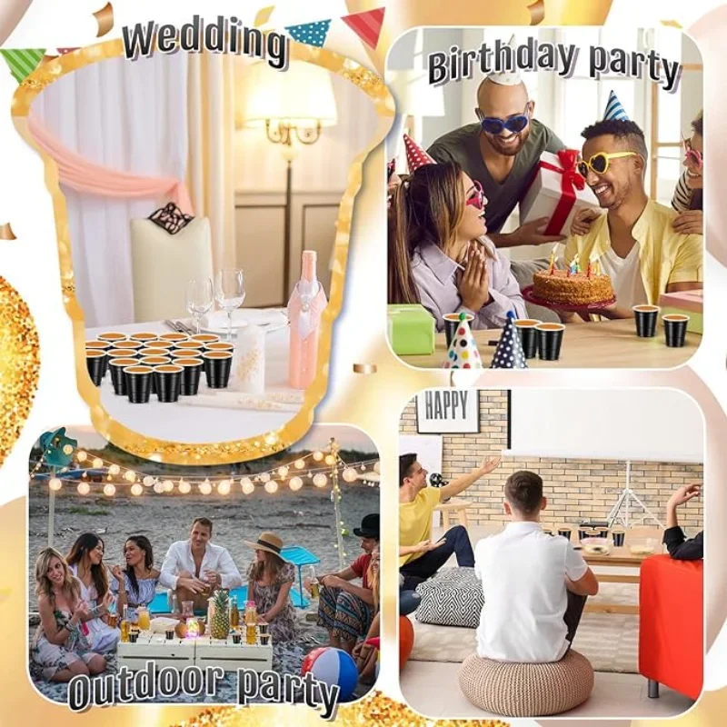 Пластиковые чашки для питья стандартный многоцветный набор размеров 2 унции игр