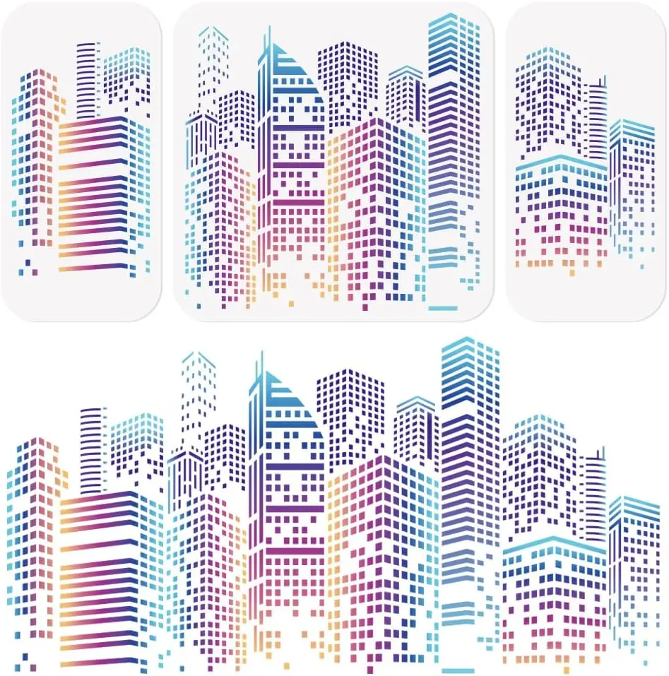 

Многоразовые трафареты для рисования городских пейзажей