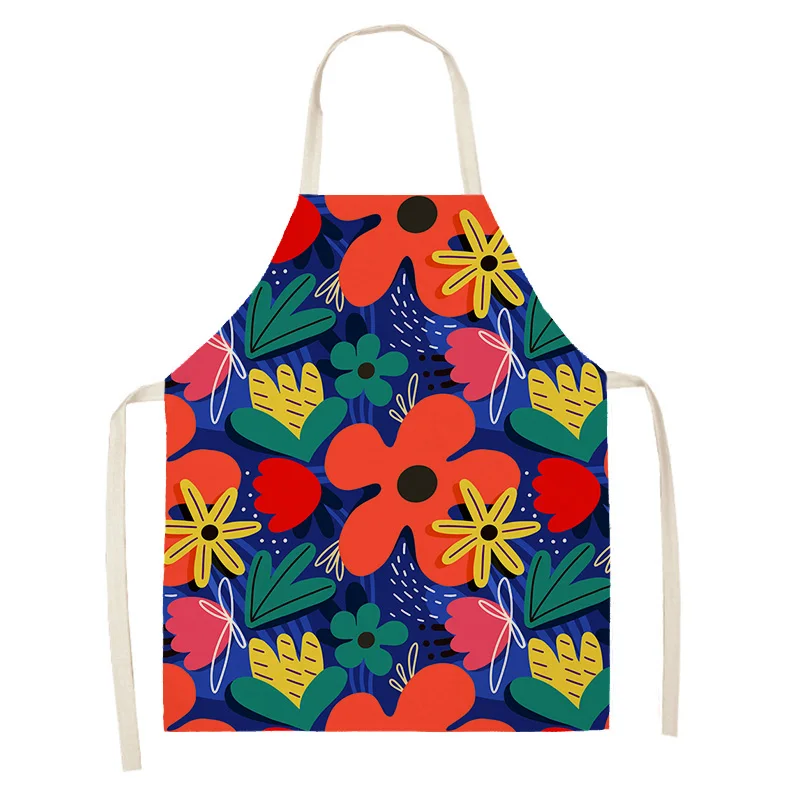 Льняной фартук бохо большой размер