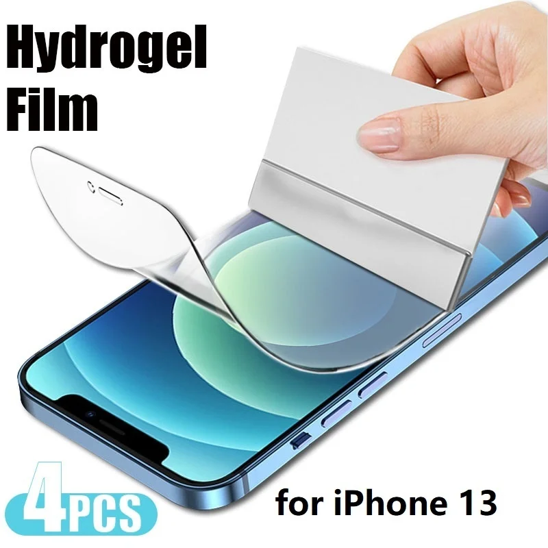

Гидрогелевая пленка 4 шт., Защитная пленка для экрана iPhone 13, 12, 11 Pro Max 7, 8 Plus, Xs Max, 13, 12, Mini SE