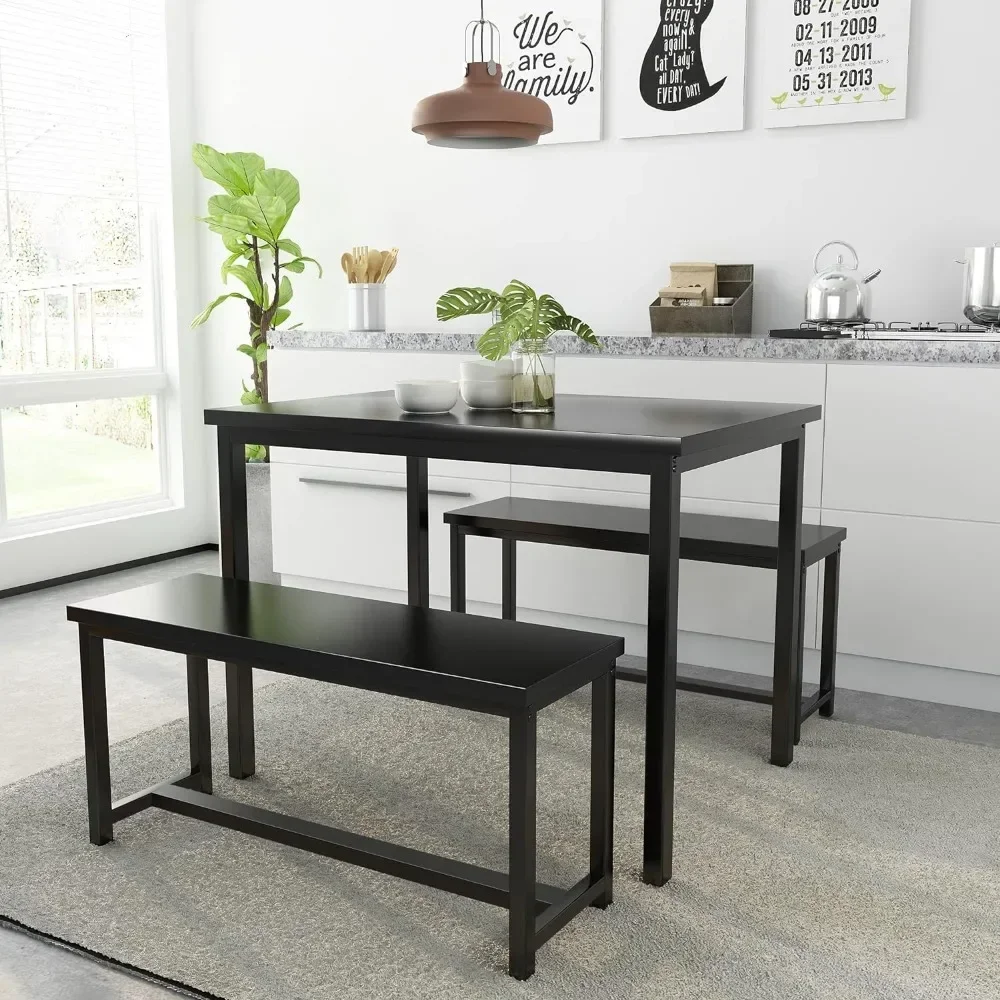 Набор столов для столовой набор кухонных с 2 скамейками завтрак 47 2x28 7x28 7 дюймов