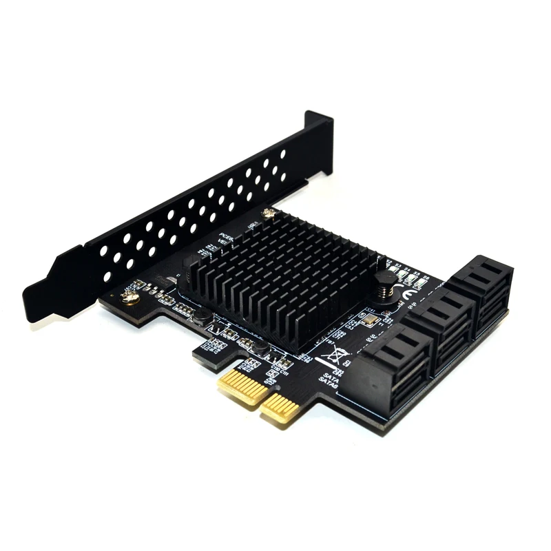 Плата расширения Marvell 88SE9215, 6 портов, SATA 3,0 на PCIe