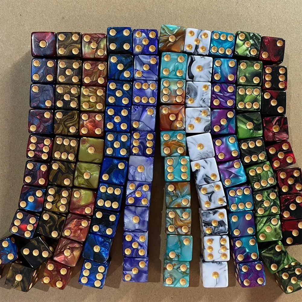 

Классические разноцветные игрушки, квадратные Угловые настольные игры, двусторонние кости, большие кости с отверстием, акриловые кости