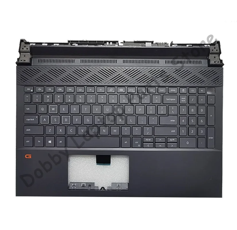 Фото Новая сменная клавиатура для ноутбуков Dell Gaming G15 5510 5511 5515 5520 5521 5525, верхняя часть корпуса, подставка для рук, клавиатура с подсветкой 04XJ3D №4