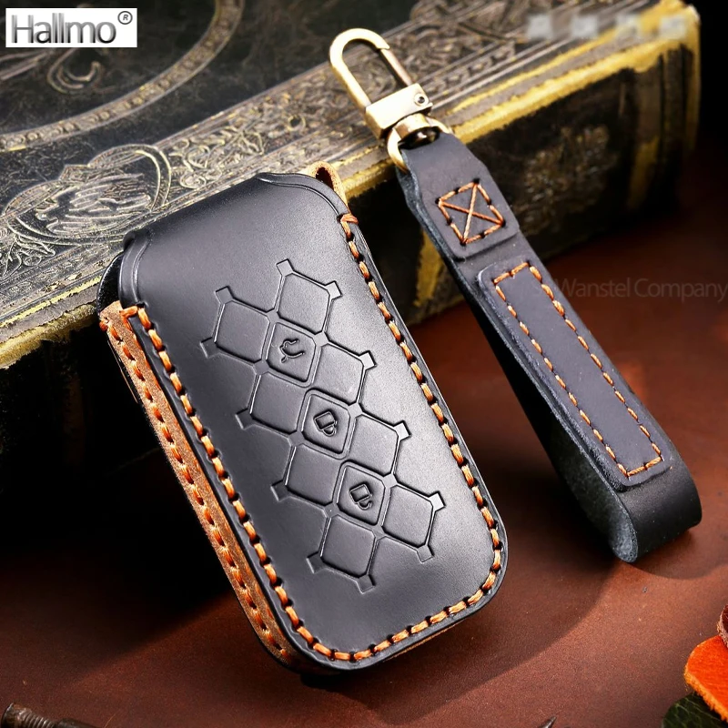 

Hallmo Car Key Case Key Cover Key Bag for Wuling Capgemini Xingchen Suv 2020 2021 2022 Auto Accessories