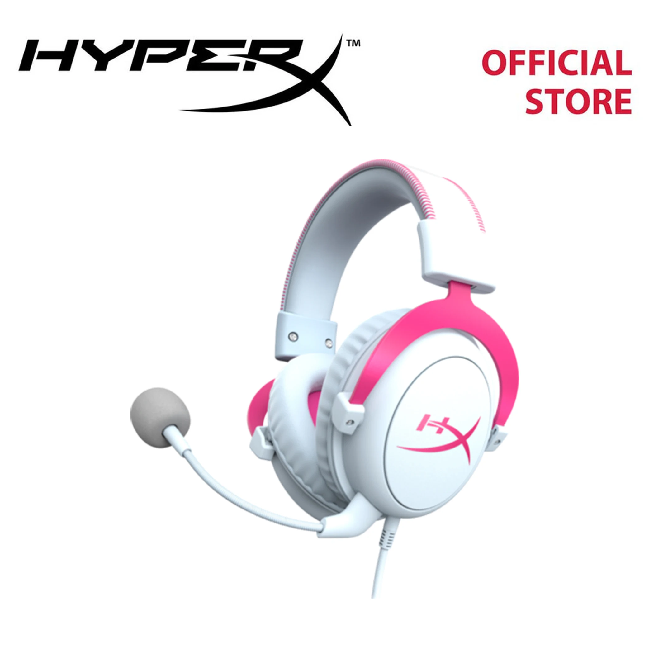 

HyperX Cloud II Pink 7,1 Проводная игровая гарнитура с объемным звуком для ПК, PS4 (4P5E0AA)