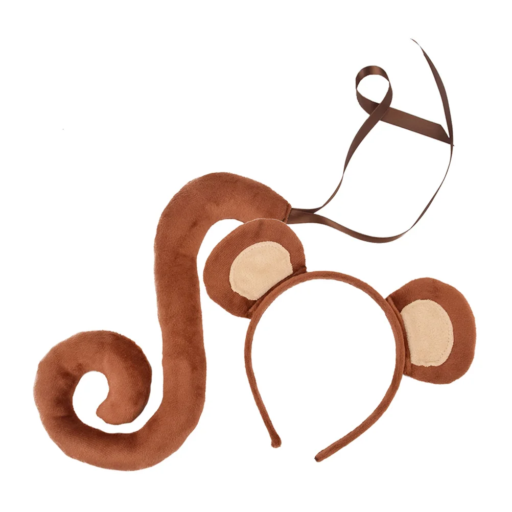 Повязка на голову обезьяны головной убор с хвостом шимпанзе костюм для детей