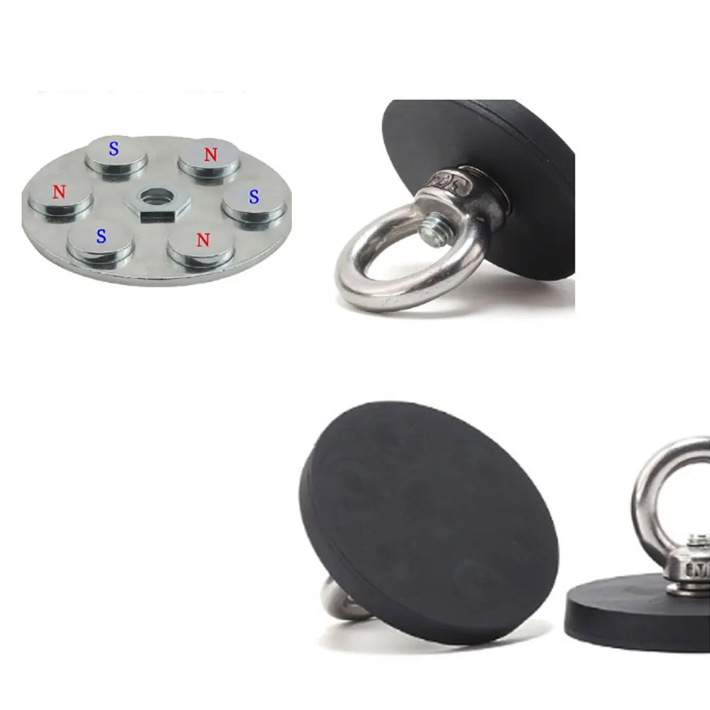 Супермощные неодимовые магниты рыболовные с резиновым покрытием подъемное