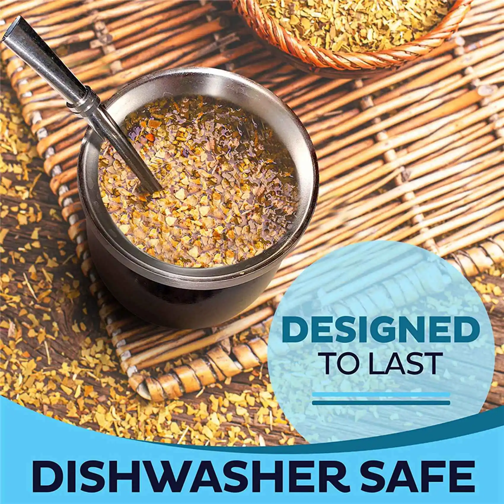 Yerba Mate набор тыквы Двойная Стенка из нержавеющей стали чайная чашка и Bombilla 8 унций