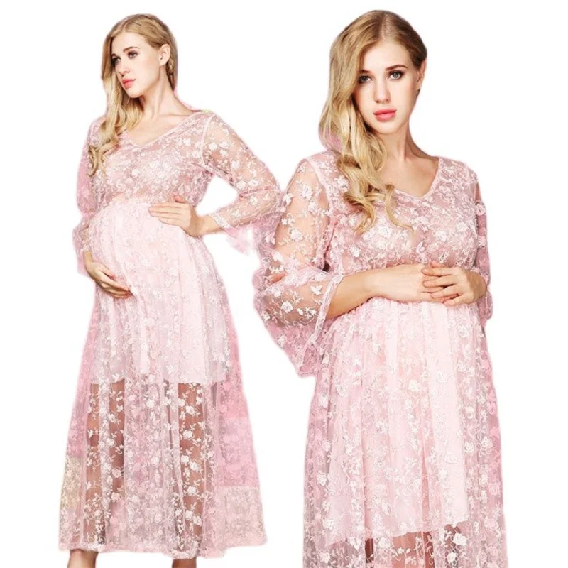 11#841  New Fashion Clothing Studio Photography Maternity Clothing Pregnant Women Dress