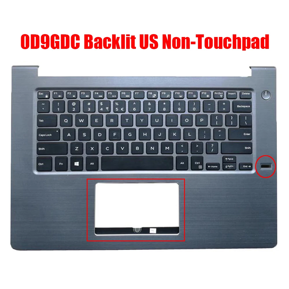 Laptop Palmrest For DELL For Vostro 14 5468 V5468 0D9GDC D9GDC AM1Q1000600 0PTGCR PTGCR 06WRP4 6WRP4 English US Keyboard New