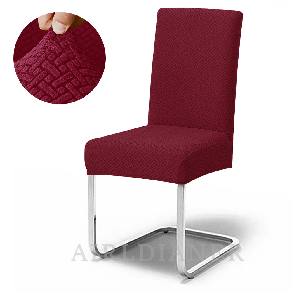 

Жаккардовые чехлы для стульев, однотонные мягкие тканевые чехлы для стульев, чехол для обеденной комнаты, эластичное кресло, эргономичное офисное моющееся