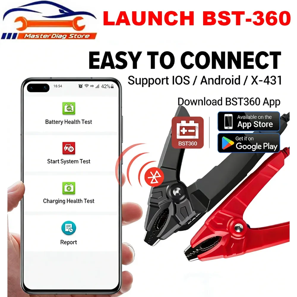 Фото Bluetooth-тестер батарей Launch X431 BST360 для использования с X-431 PRO GT, X-431 PRO V4.0, X-431 PRO3 V4.0, X-431 PRO5, X-431 PAD V №2