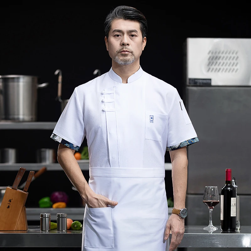 Униформа шеф-повара с коротким рукавом мужская и женская рубашка для кухни