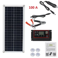1000w solar panel kit 12v usb charging solar cell board controller portable waterproof solar cells for phone rv car mp3 pad
