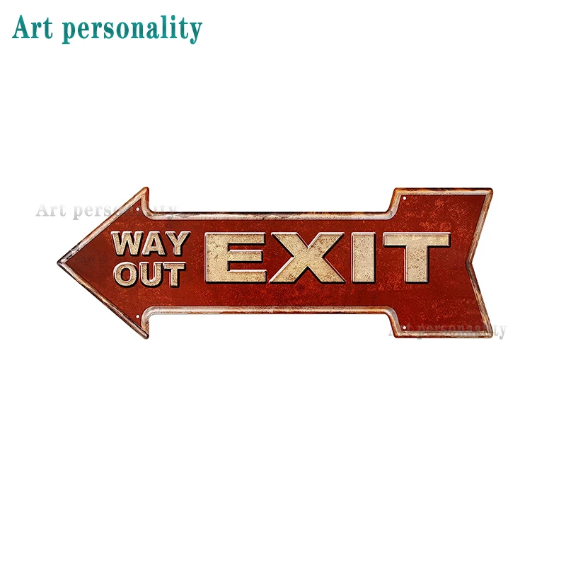 Уличные знаки ретро выход со стрелками для бара кофе сада вечеринки барбекю