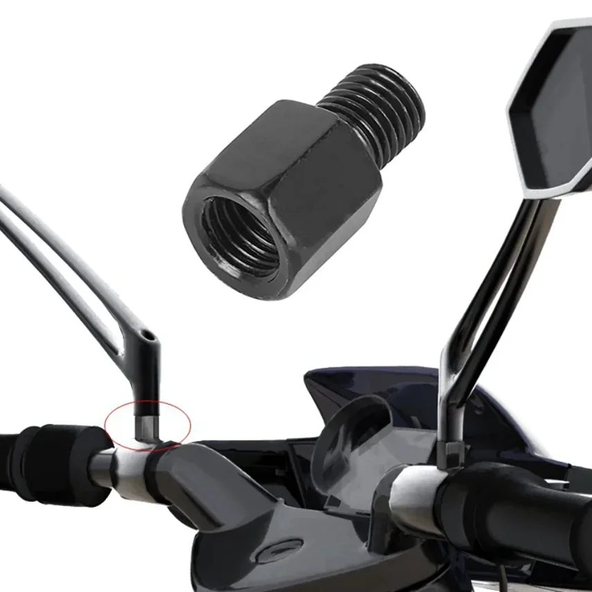 Motorcycle 8MM M8 10MM M10 Rearview Mirrors Adapters Right Left Hand Thread Clockwise Anti-clock Conversion Bolt Screws