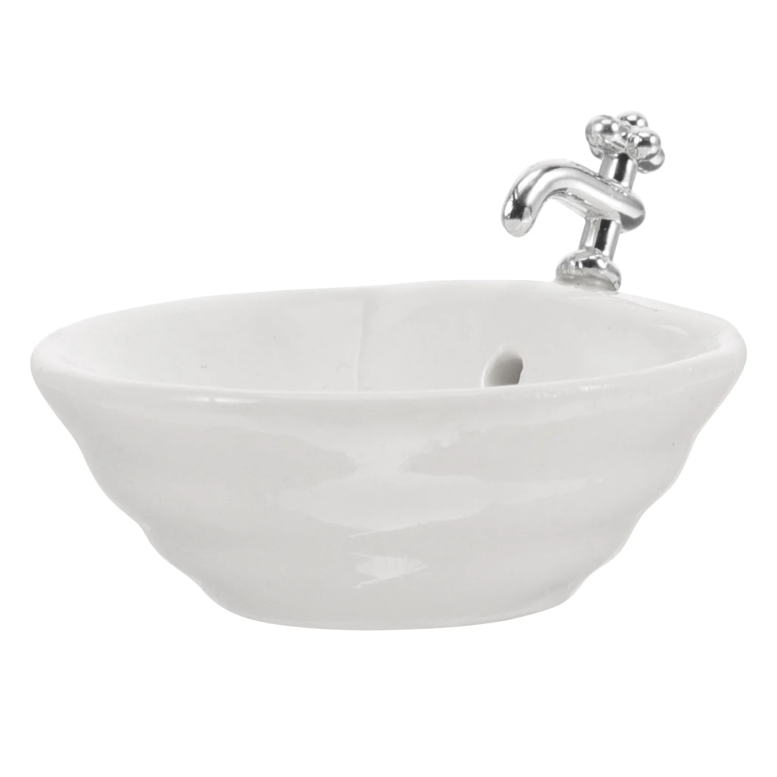 

House Bathroom Sink Miniature Model Scene Prop Washing Decor Adornment Basin