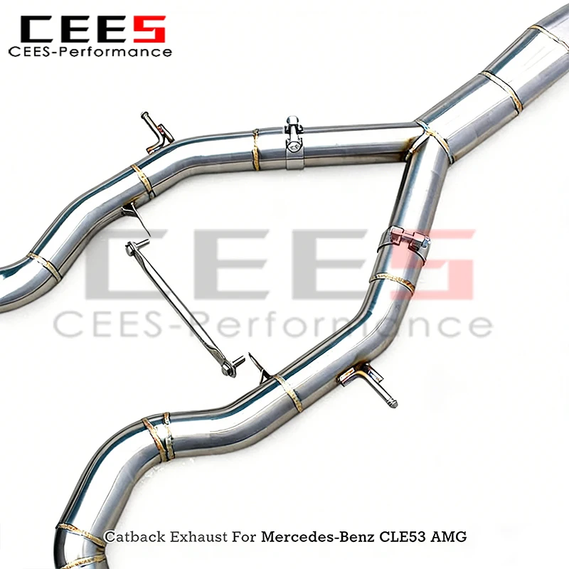 Фото Спортивная выхлопная система CEES для Mercedes CLE53 AMG M256 3.0T 2024+ из нержавеющей стали с глушителем и пультом дистанционного управления №5