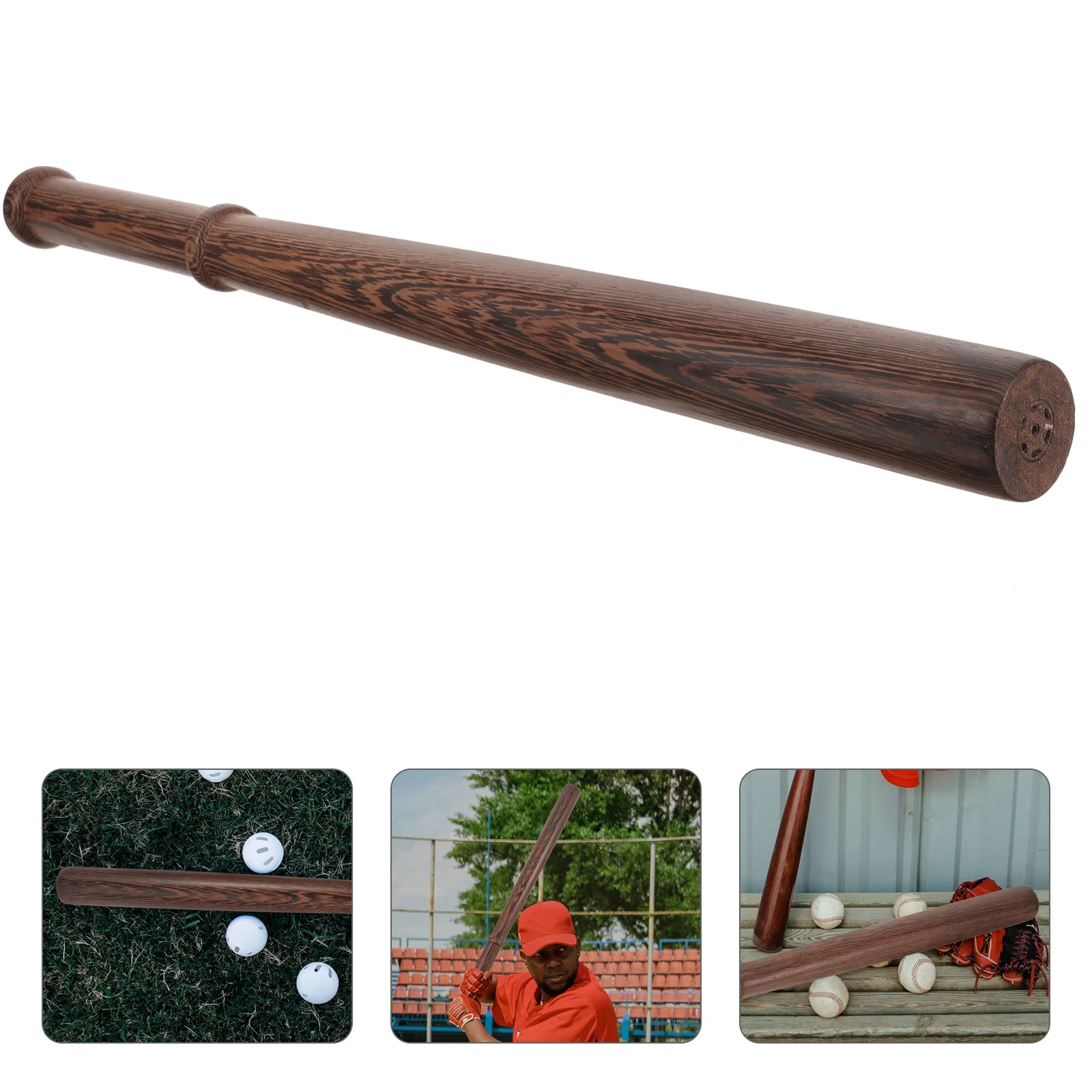 Portable Baseball Training Stick Bat dla nastolatków Sportowy podręczny brązowy drewniany dziecko