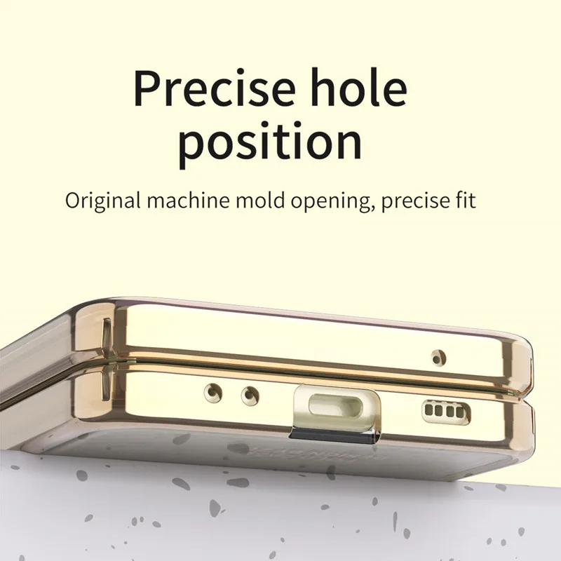 Clear PC Case For Huawei P50 Pocket Plating Fold Case Hinge protection Case P50 Pocket Armor Hinge Case For Huawei P50 Pocket 5G