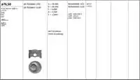

18-7010663 PISTON + PISTON + segment (77,01mm) GOLF V OCTAVIA EOS A3 JETTA III PASSAT TOURAN mm