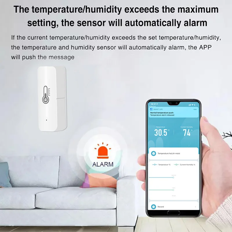 

Tuya Wireless Thermometer Detector Zigbee Temperature Humidity Sensor Home Intelligent Linkage Voice Control Hygrometer