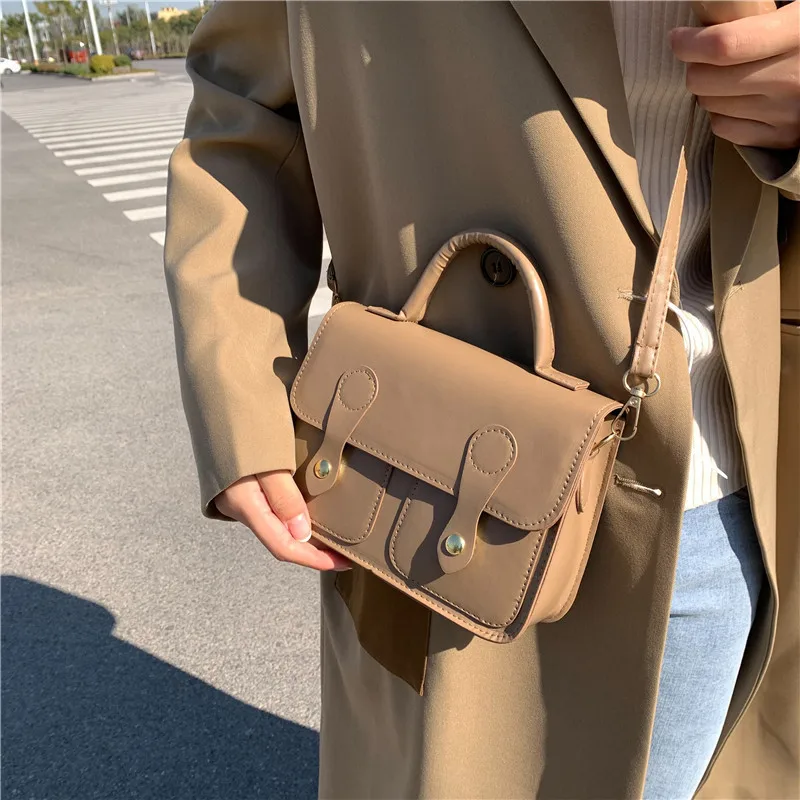 

Винтажные корейские Простые Модные женские сумки, Повседневные Вечерние женские сумки-мессенджеры на плечо из искусственной кожи, однотон...